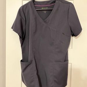 XL healing hand gray scrub top